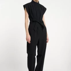 Dreimaster EucalyTuta JumpsuitSchwarz Donna Tute Jumpsuit 4DR21T01K-Q11
