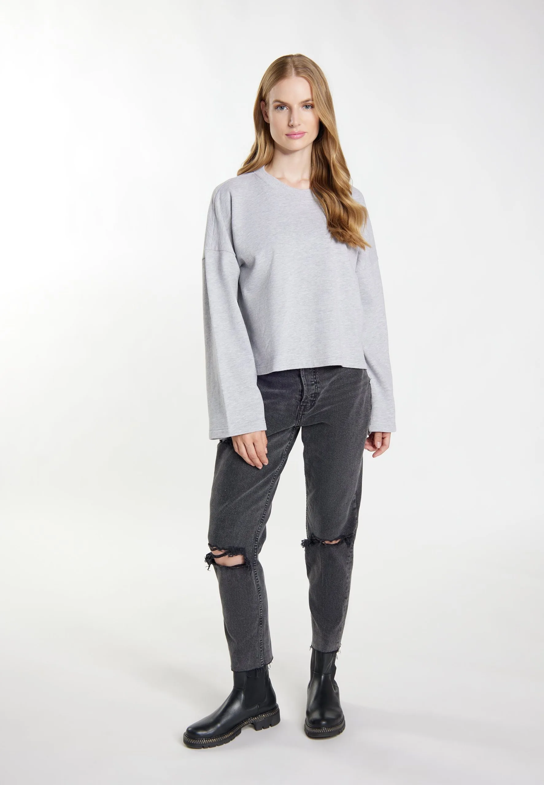 Dreimaster FelpaGrau Melange Donna Felpe 4DR21J08R-C11 4 Dreimaster FelpaGrau Melange Donna Felpe 4DR21J08R-C11 - immagine 2