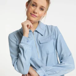 Dreimaster CamicettaHellblau Donna T-shirt E Top 4DR21E03V-K12 -Dreimaster 2827cff082524d6fa5836323a2c33e05