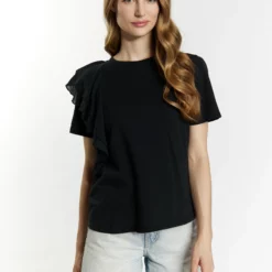 Dreimaster T-Shirt BasicSchwarz Donna T-shirt E Top 4DR21D07L-Q11