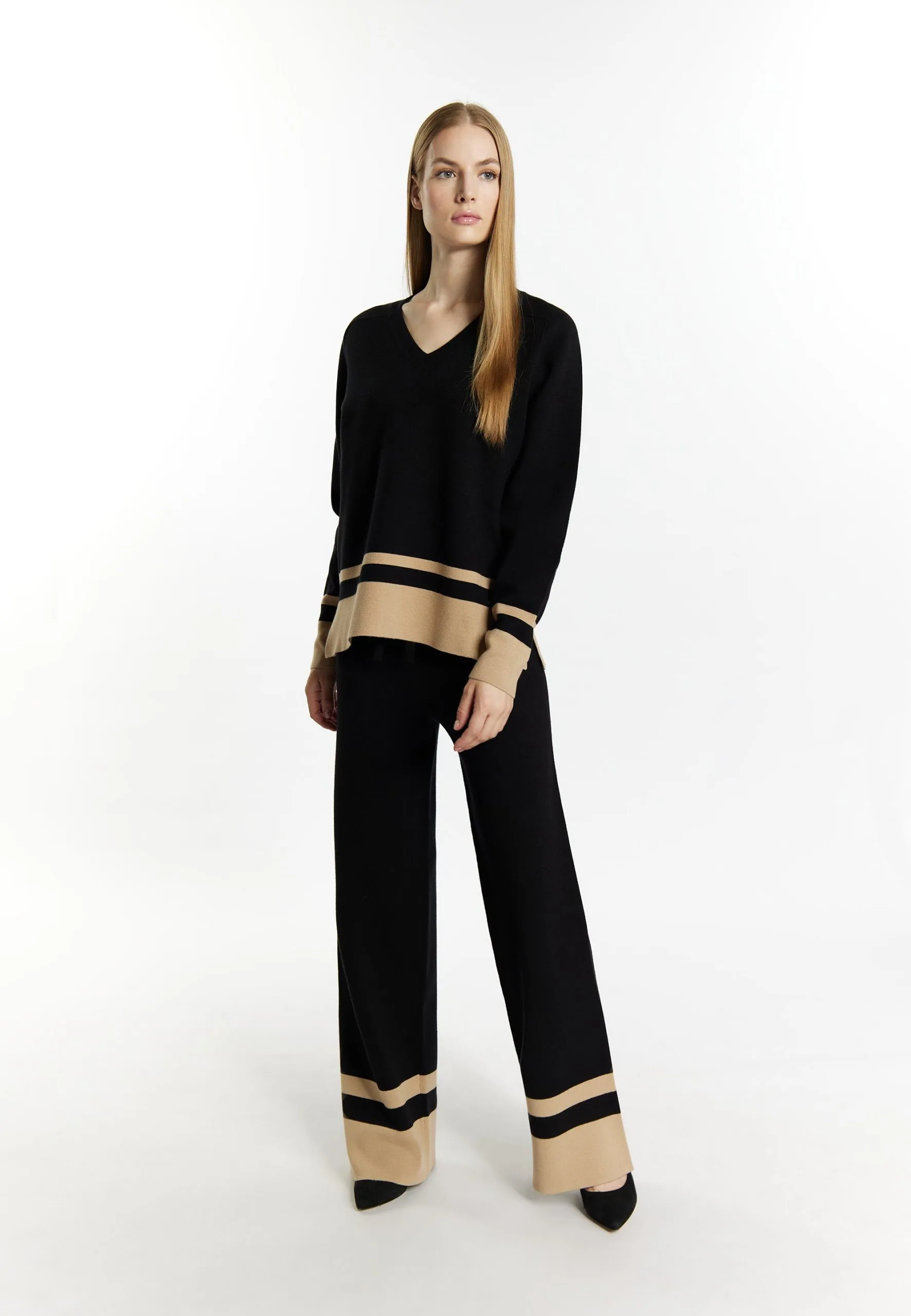 Dreimaster BaradelloMaglioneSchwarz Beige Donna Maglieria 4DR21I0EY-Q11 4 Dreimaster BaradelloMaglioneSchwarz Beige Donna Maglieria 4DR21I0EY-Q11 - immagine 2