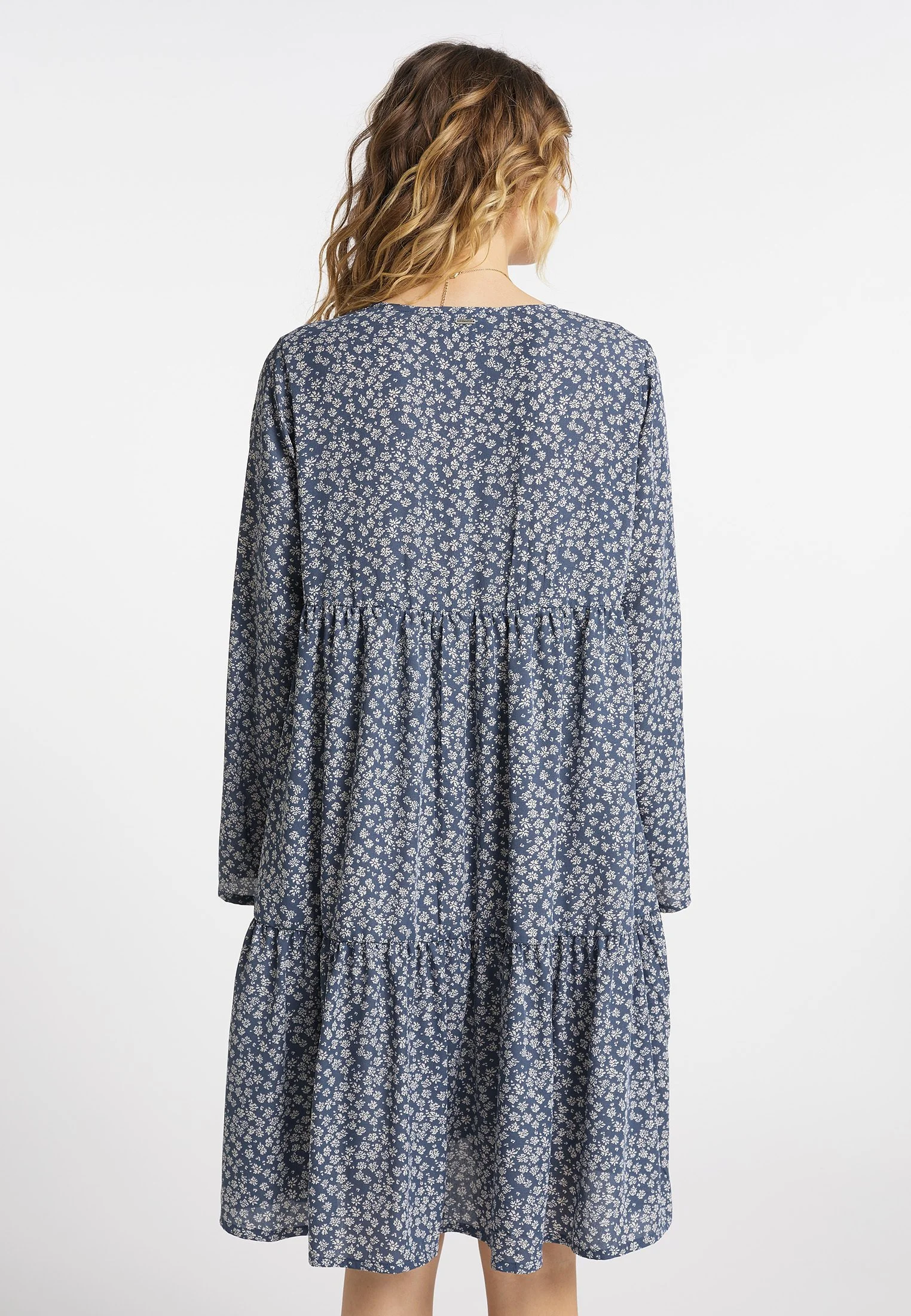 Dreimaster Zitha - Vestito Estivo - Marine Wollweiss 5 Dreimaster Zitha - Vestito Estivo - Marine Wollweiss - immagine 3