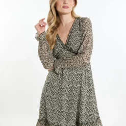 Dreimaster AltiplanoVestito EstivoGrün Beige Donna Vestiti 4DR21C0C7-M11