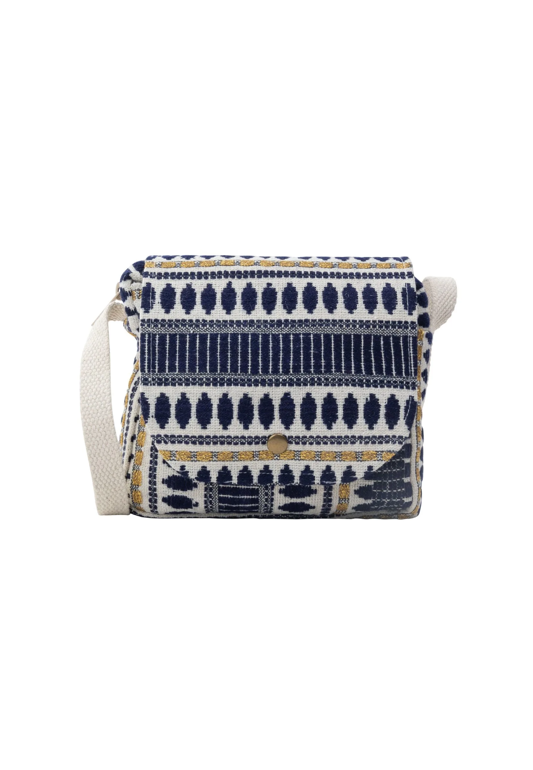 Dreimaster Borsa A Tracolla - Wollweiss Blau 4 Dreimaster Borsa A Tracolla - Wollweiss Blau - immagine 2