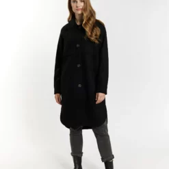 Dreimaster Übergangsaus Gemisch AltiplanoCappotto ClassicoSchwarz Donna Cappotti 4DR21U0LX-Q11