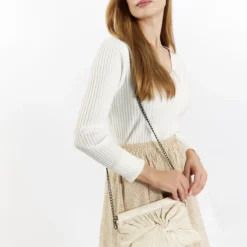 Dreimaster Abend LedkinPochetteWollweiss Donna Borse 4DR51H07G-A11