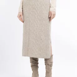 Dreimaster Gonna A Tubino - Beige Melange