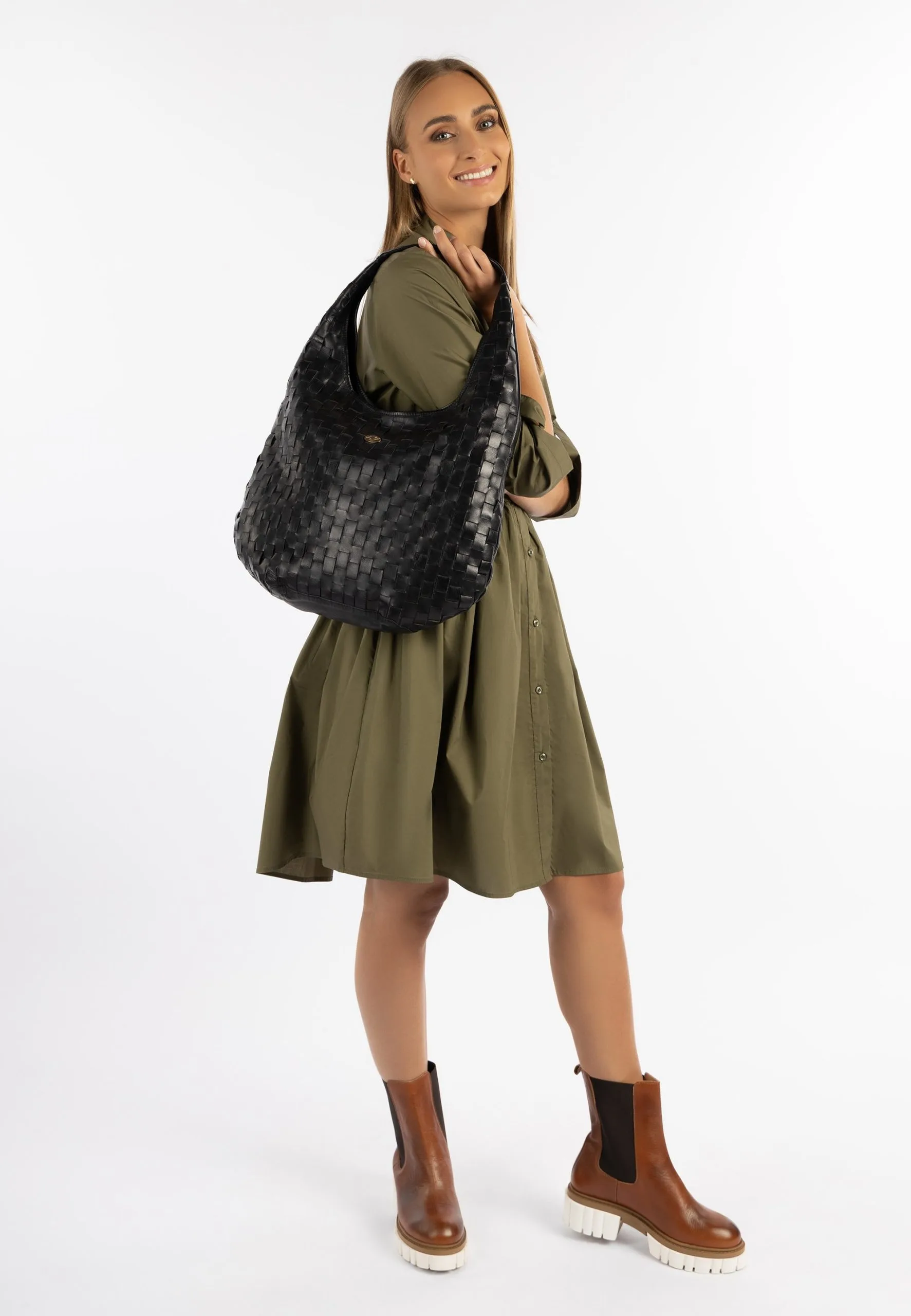 Dreimaster Vintage Leder Shopper Eyota - Shopping Bag - Schwarz 3 Dreimaster Vintage Leder Shopper Eyota - Shopping Bag - Schwarz