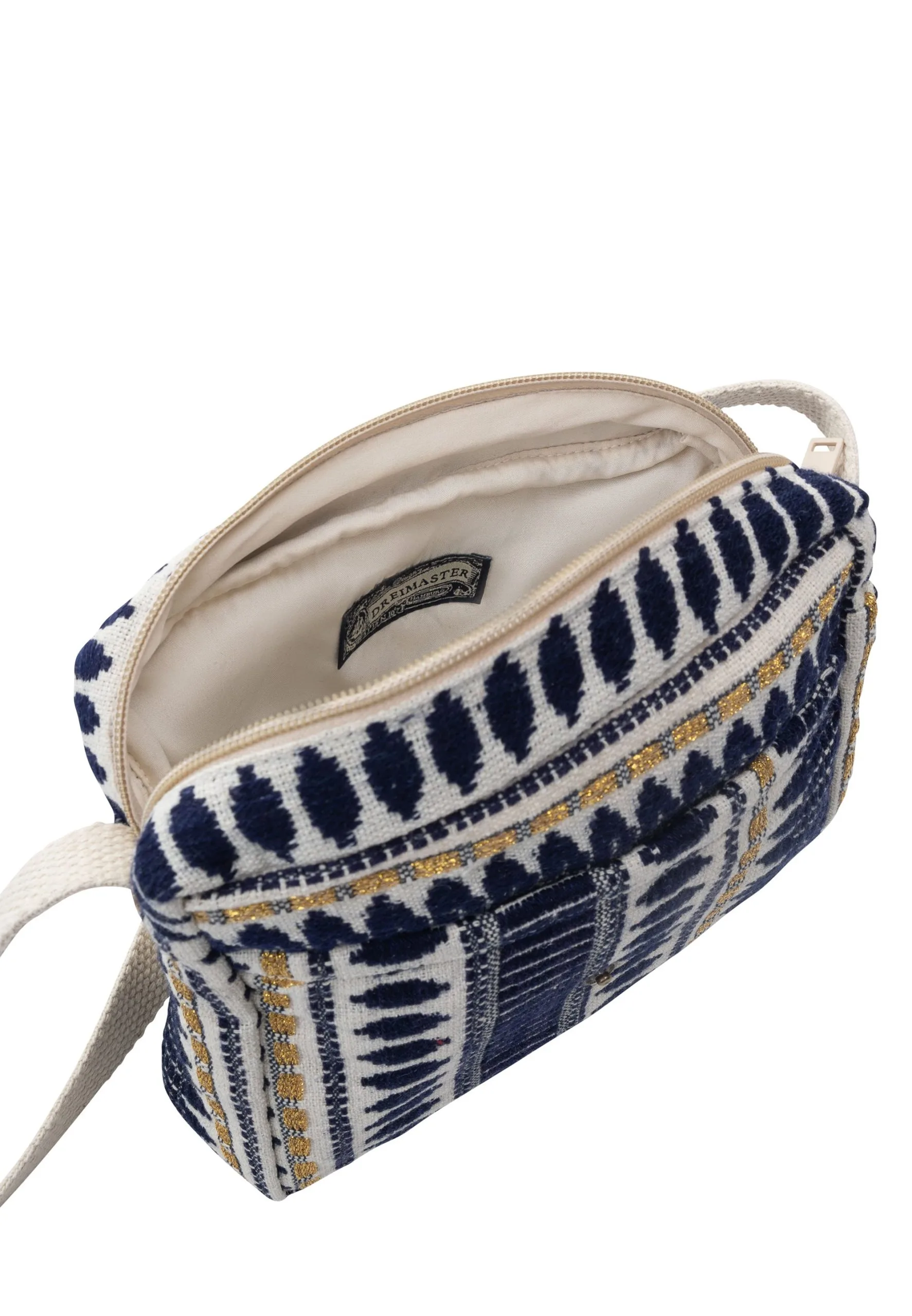 Dreimaster Borsa A Tracolla - Wollweiss Blau 5 Dreimaster Borsa A Tracolla - Wollweiss Blau - immagine 3