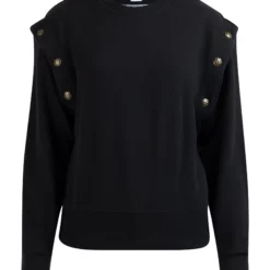 Dreimaster Knöpfbarer TakelageFelpaSchwarz Donna Felpe 4DR21J07L-Q11 -Dreimaster 73fc31ae899c4ad18f8f25308a8be07f scaled