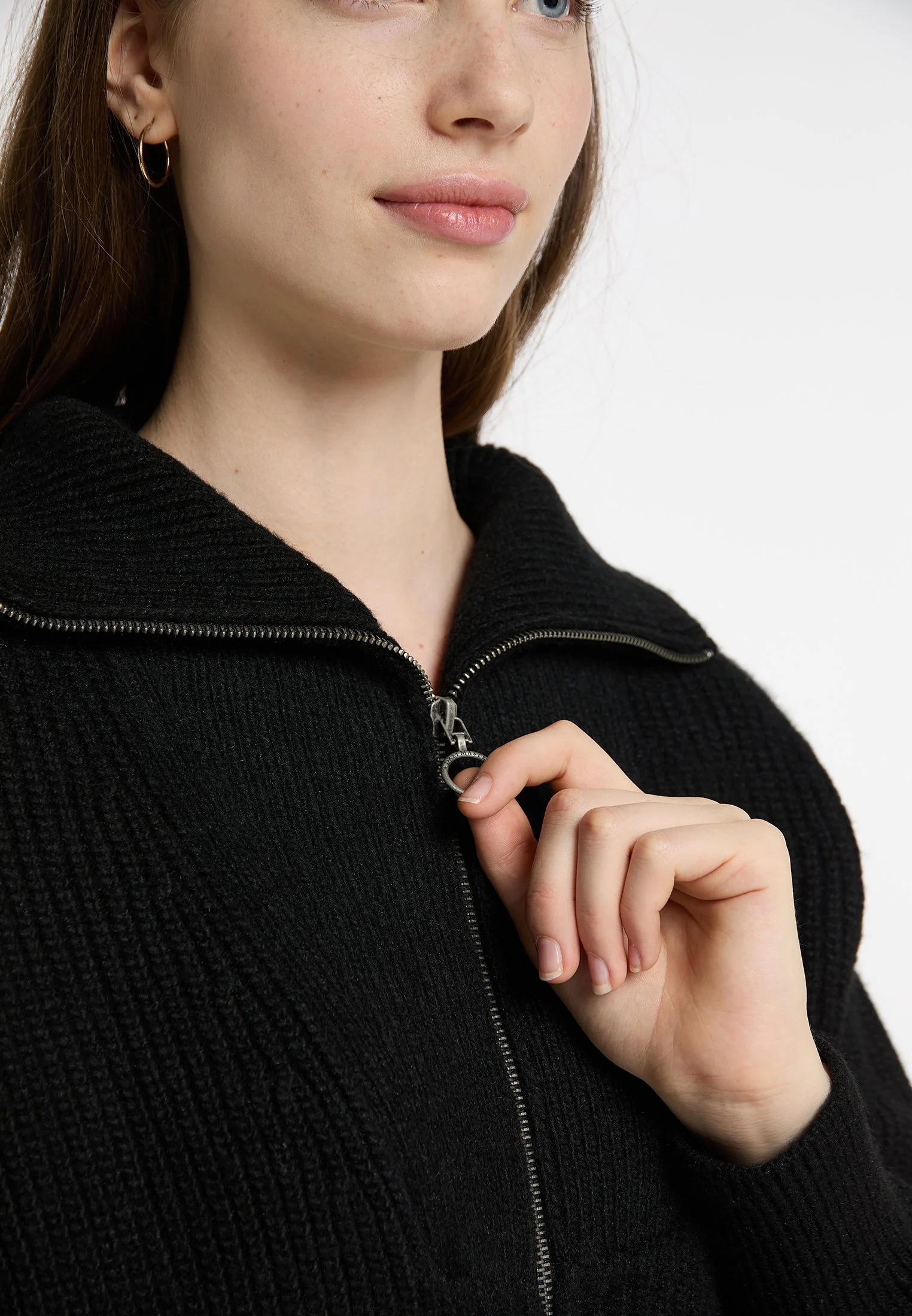 Dreimaster Mit Reissverschluss Naemi - Cardigan - Schwarz 6 Dreimaster Mit Reissverschluss Naemi - Cardigan - Schwarz - immagine 4