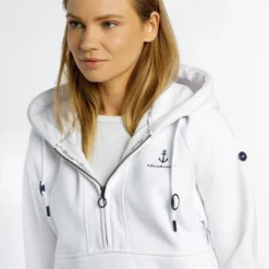 Dreimaster KilataFelpa Con CappuccioWeiss Donna Felpe 4DR21J06Z-A11 -Dreimaster 7c9b116f92b84d35b010a9d445a0fe6b