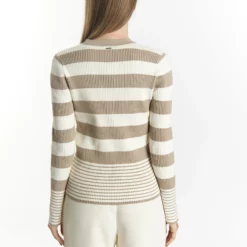 Dreimaster LedkinCardiganGrau Beige Wollweiss Donna Maglieria 4DR21I0E5-B11 -Dreimaster 84b5ce3ea4b74cc69bf02e7ac8cb435c scaled