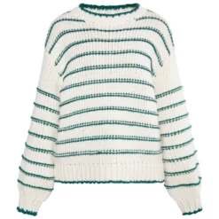 Dreimaster GrasslandMaglioneWollweiss Grün Donna Maglieria 4DR21I0EW-M11 -Dreimaster 8e2e408282fa410d803b5b254946c023 scaled