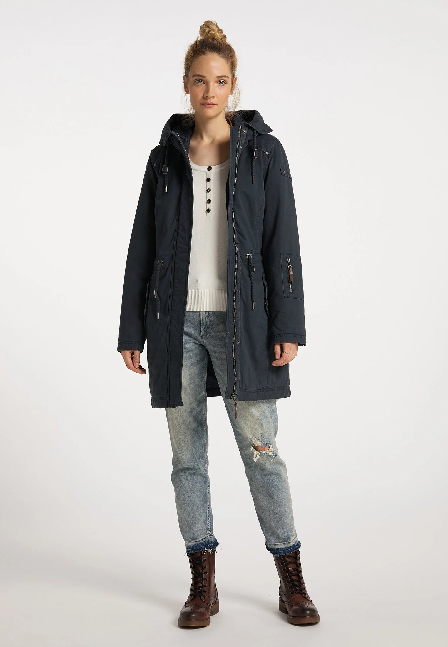 Dreimaster AltiplanoCappotto InvernaleGraphit Marine Donna Cappotti 4DR21U0EV-C12 4 Dreimaster AltiplanoCappotto InvernaleGraphit Marine Donna Cappotti 4DR21U0EV-C12 - immagine 2