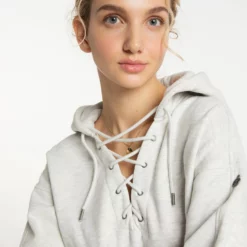 Dreimaster TakelageFelpa Con CappuccioWollweiss Melange Donna Felpe 4DR21J071-A11 -Dreimaster 901ea7c792114e68b2497dc0e73cc206