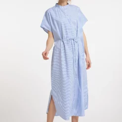 Dreimaster Ikita - Abito A Camicia - Hellblau Wollweiss