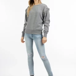 Dreimaster Knöpfbarer TakelageFelpaGrau Melange Donna Felpe 4DR21J07L-C11 -Dreimaster a1f2209066714dddb1449bc2526bd57e scaled