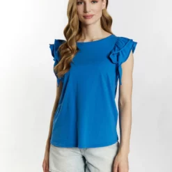 Dreimaster T-Shirt BasicBlau Donna T-shirt E Top 4DR21D07M-K11