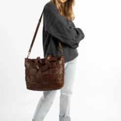 Dreimaster Vintage Shopper Aus Leder Eyota - Shopping Bag - Braun