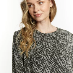 Dreimaster Langarm ImaneCamicettaSchwarz Beige Donna Camicie E Bluse 4DR21E0AM-Q11 -Dreimaster b19cfc9e84f1475c887706a83da1e070 scaled