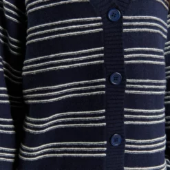 Dreimaster ImaneCardiganMarine Wollweiss Donna Maglieria 4DR21I0E9-K11 -Dreimaster b1a0909f160543f895685a77dbff1127 scaled