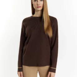 Dreimaster BaradelloMaglioneDunkelbraun Sand Donna Maglieria 4DR21I0EJ-O11