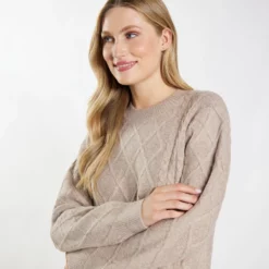 Dreimaster ImaneMaglioneBeige Braun Melange Donna Maglieria 4DR21I0EN-B11 -Dreimaster b93de5ded172487caa0a61d080fd141b scaled