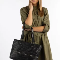 Dreimaster Vintage Shopper TakelageShopping BagSchwarz Donna Borse 4DR51H054-Q11