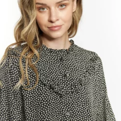 Dreimaster Langarm ImaneCamiciaSchwarz Beige Donna Camicie E Bluse 4DR21E0AO-Q11 -Dreimaster cd1e6726138c41dd856c177d25572572 scaled