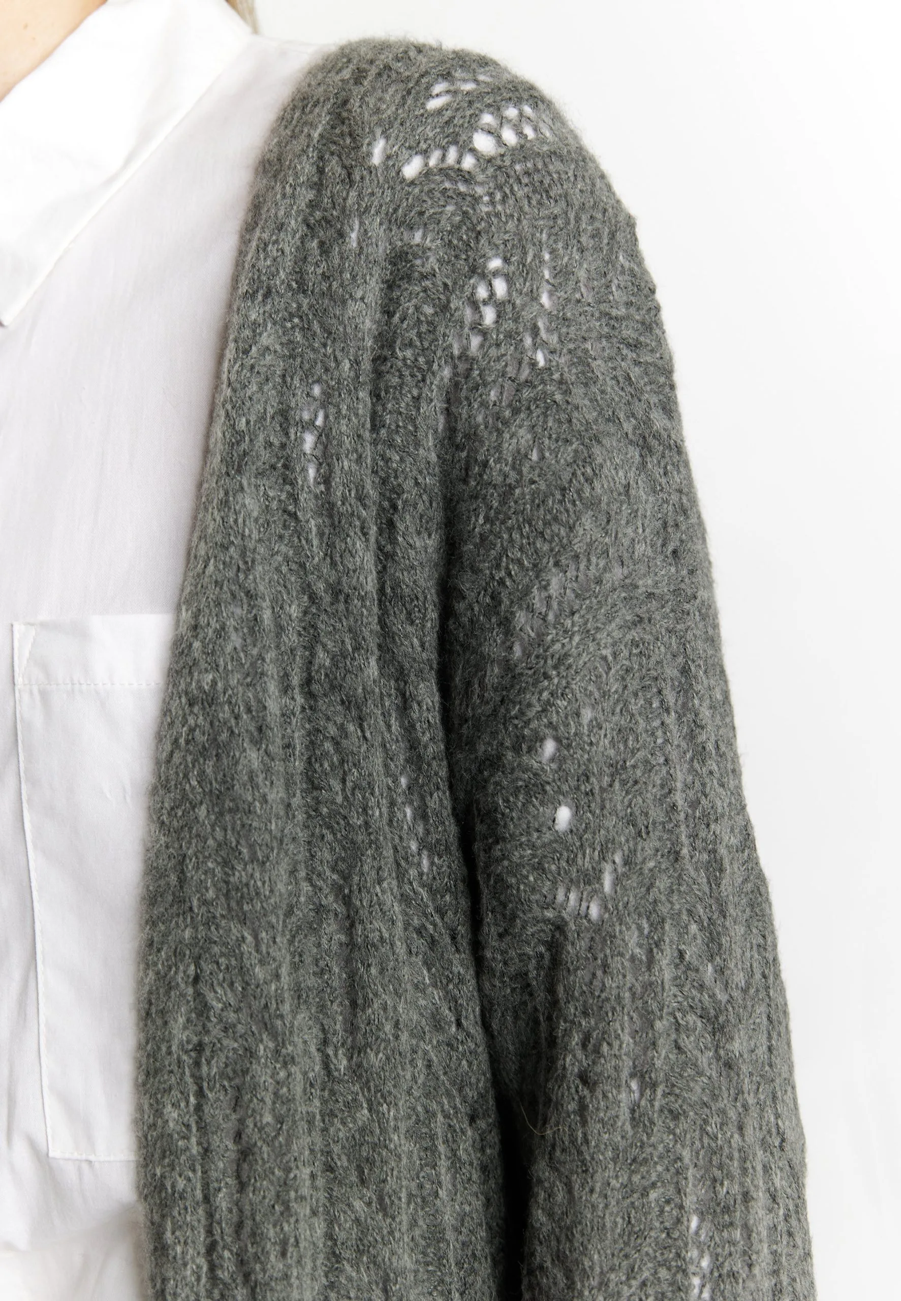 Dreimaster CardiganGrau Melange Donna Maglieria 4DR21I0E2-C11 6 Dreimaster CardiganGrau Melange Donna Maglieria 4DR21I0E2-C11 - immagine 4