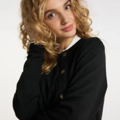 Dreimaster KooshCardiganSchwarz Donna Maglieria 4DR21I0BD-Q11 -Dreimaster e7876bc9dccd4f6e9c510b7d9fccd99b