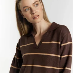 Dreimaster AcalmarMaglioneDunkelbraun Sand Donna Maglieria 4DR21I0EK-O11 -Dreimaster fb6b8aa4c362451ea8047253950b48ae scaled