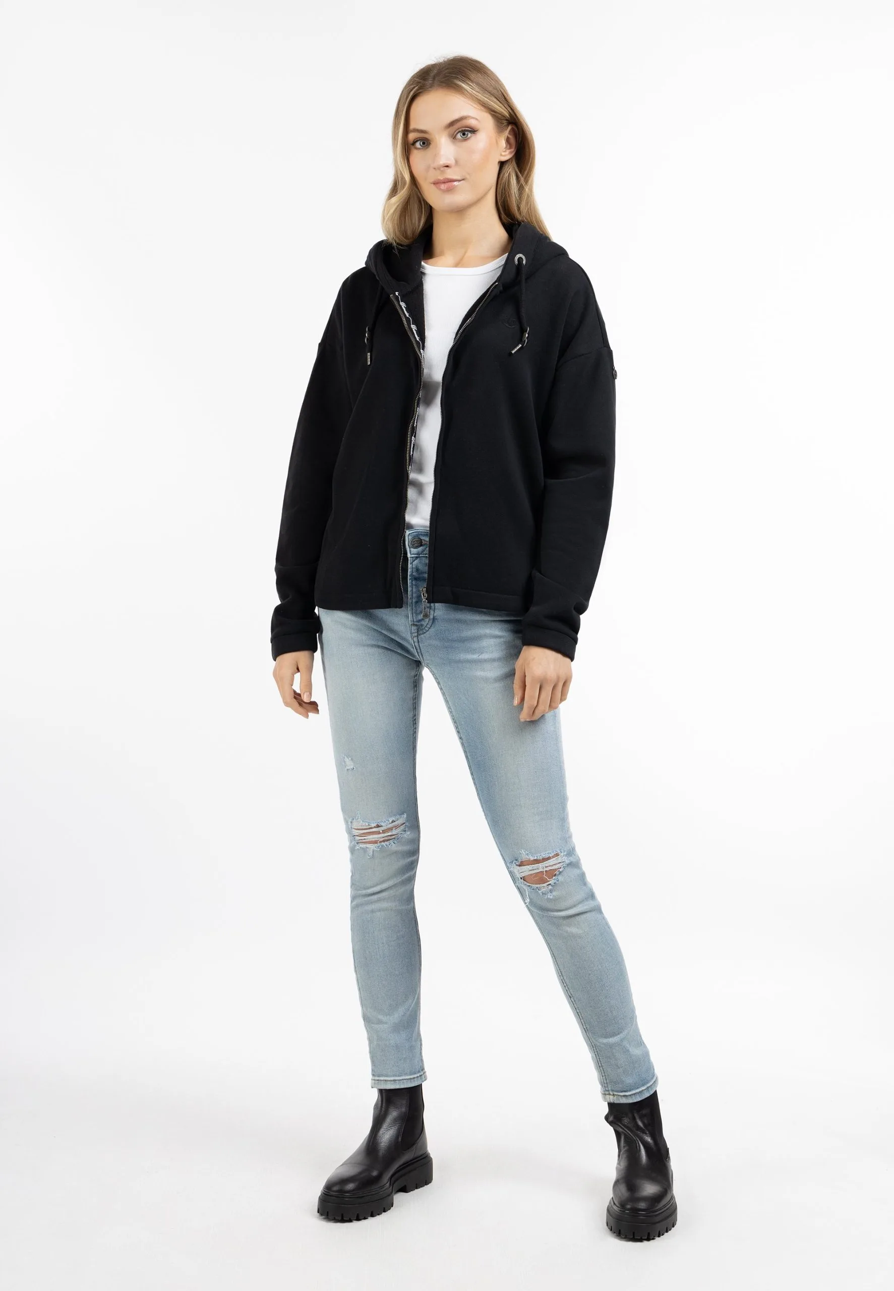 Dreimaster TakelageFelpa Con ZipSchwarz Donna Felpe 4DR21J07K-Q11 4 Dreimaster TakelageFelpa Con ZipSchwarz Donna Felpe 4DR21J07K-Q11 - immagine 2